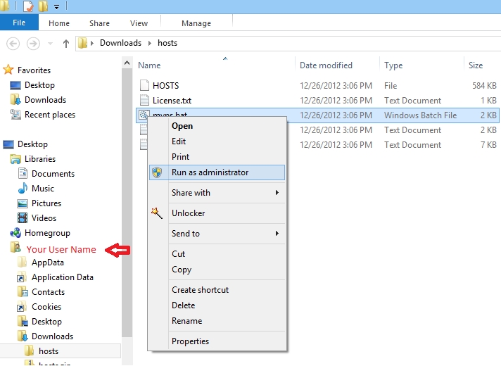 how to modify hosts file in windows 8